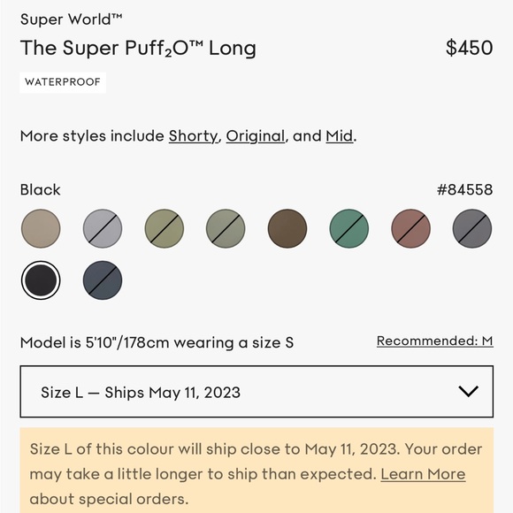(SOLD)The Super Puff Long H2O in Black - Picture 4 of 4